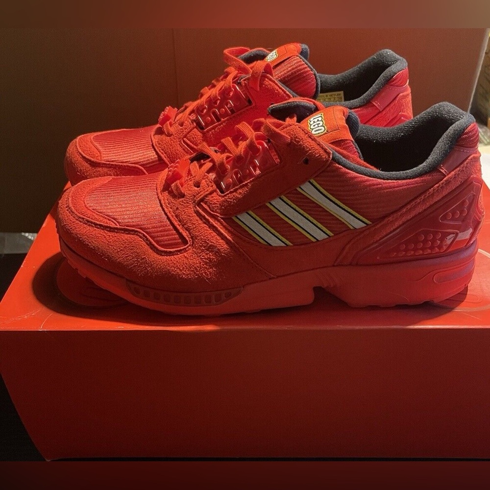 Adidas Originals ZX 8000 Lego Red Sneakers Men’s Size 11 Style #FY7084 - Picture 3 of 16